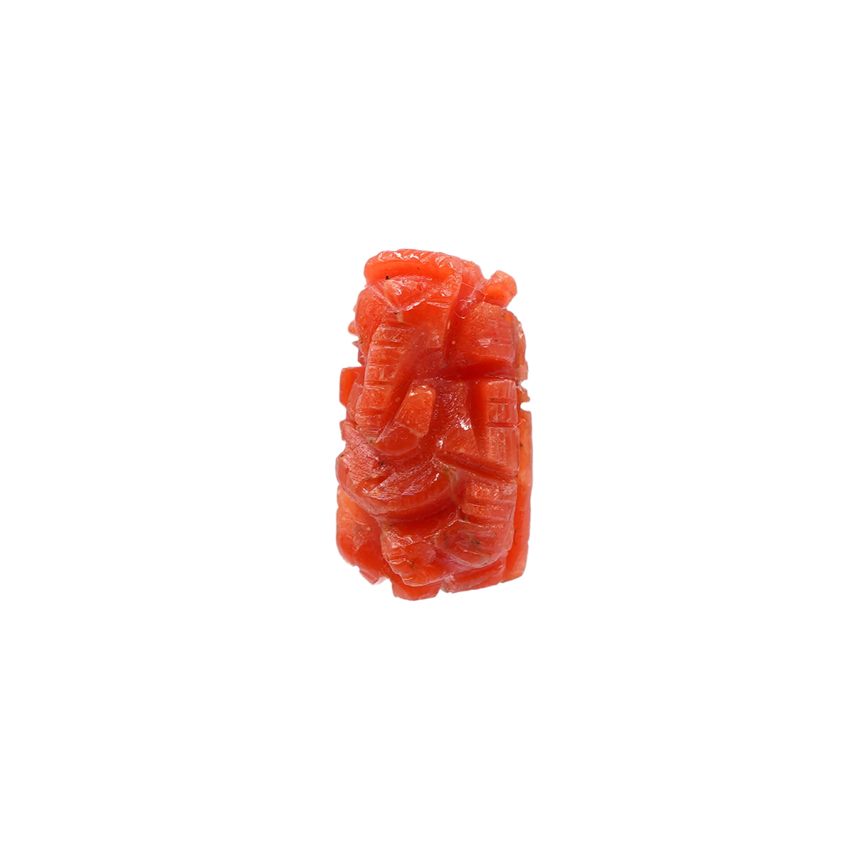 4.20Ct Natural red coral ganesh - SS Gems & Rudraksha