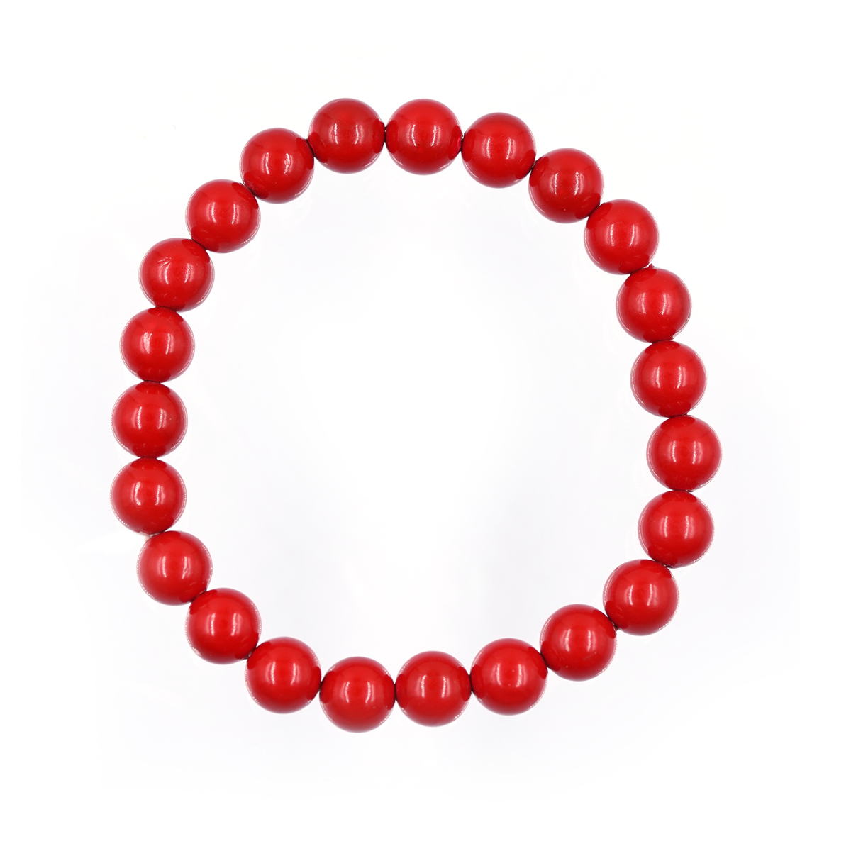 Sterling Silver Red Coral Gemstone Bracelet | PlayHardLookDope