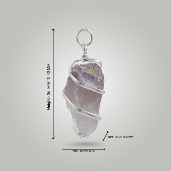 Natural raw amethyst pendant