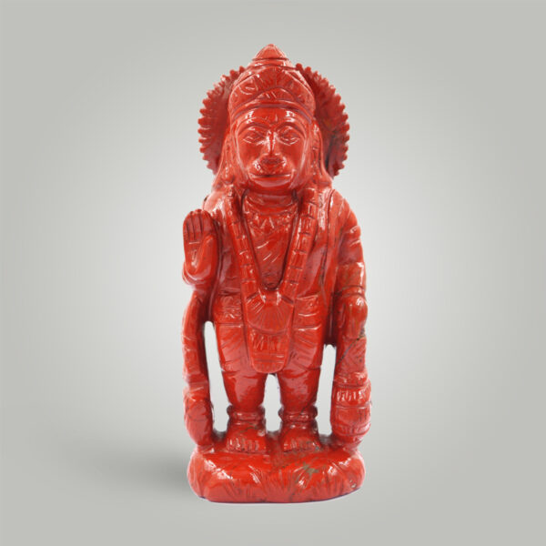 Red jasper hanuman ji murti