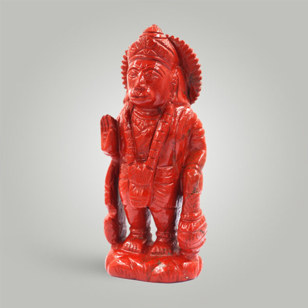 Red jasper hanuman ji murti