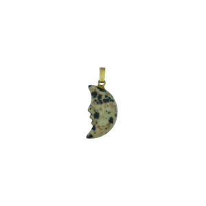 Natural Chalcedony Moon Shape Pendant