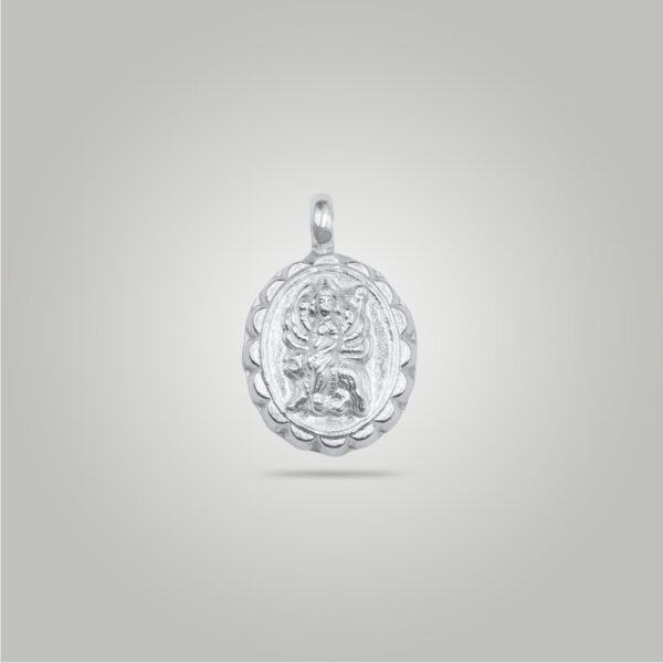 Durga Mata silver pendant