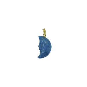 Natural Chalcedony Moon Shape Pendant