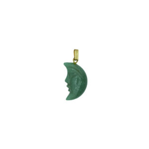 Natural Aventurine Moon Shape Pendant