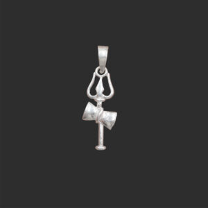 Lord Shiva Trishul Damru Silver Pendant