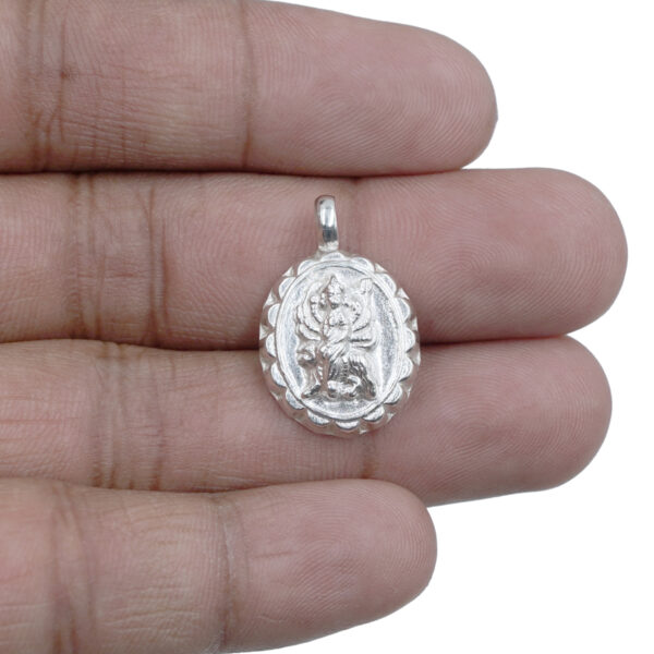 Durga Mata silver pendant