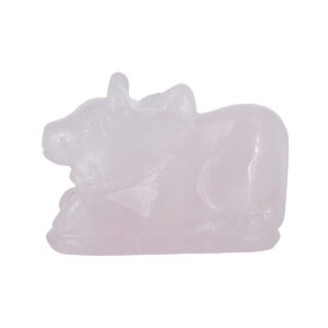 Rose Quartz Nandi Statue