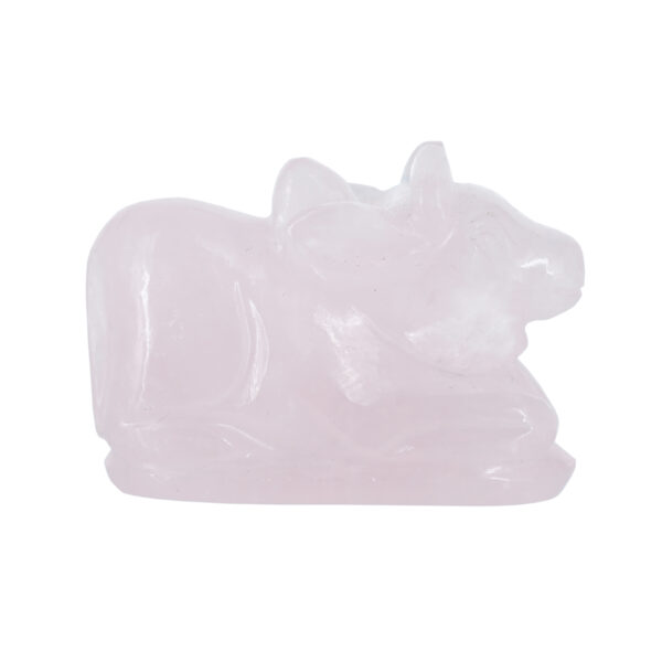 Rose Quartz Nandi Statue