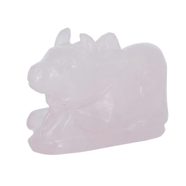 Rose Quartz Nandi Statue