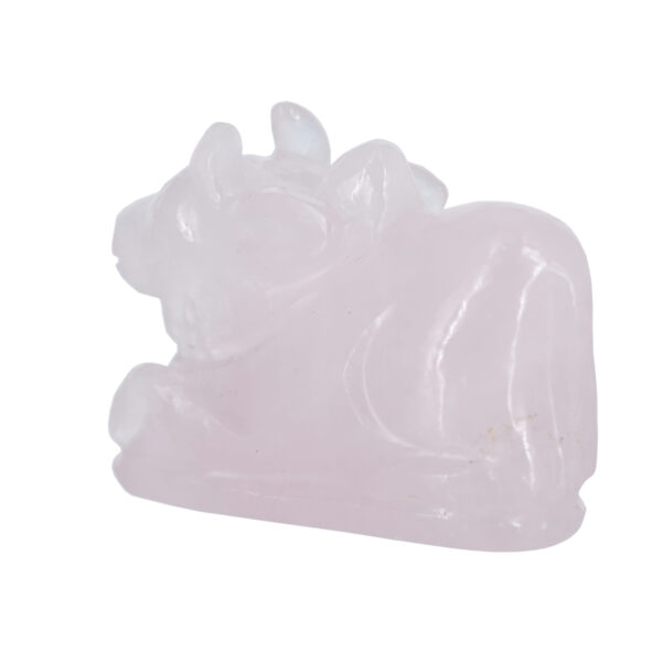 Rose Quartz Nandi Statue