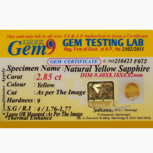 Yellow Sapphire