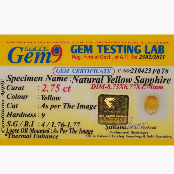 Yellow Sapphire