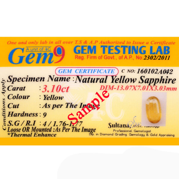 Yellow Sapphire Gf 6