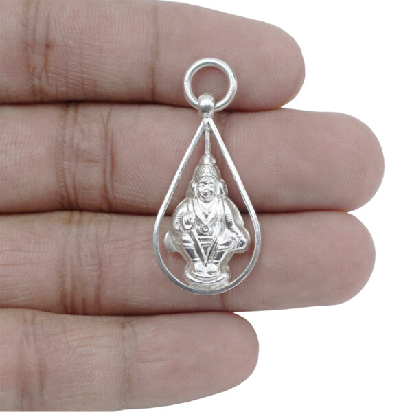 Pure Silver 2 Side Ayyappa Pendant (4A)